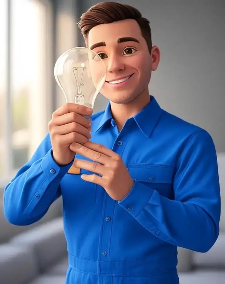 changing a light bulb