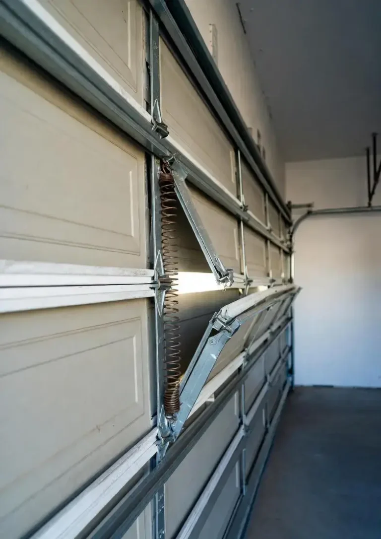 broken garage door spring winter Michigan