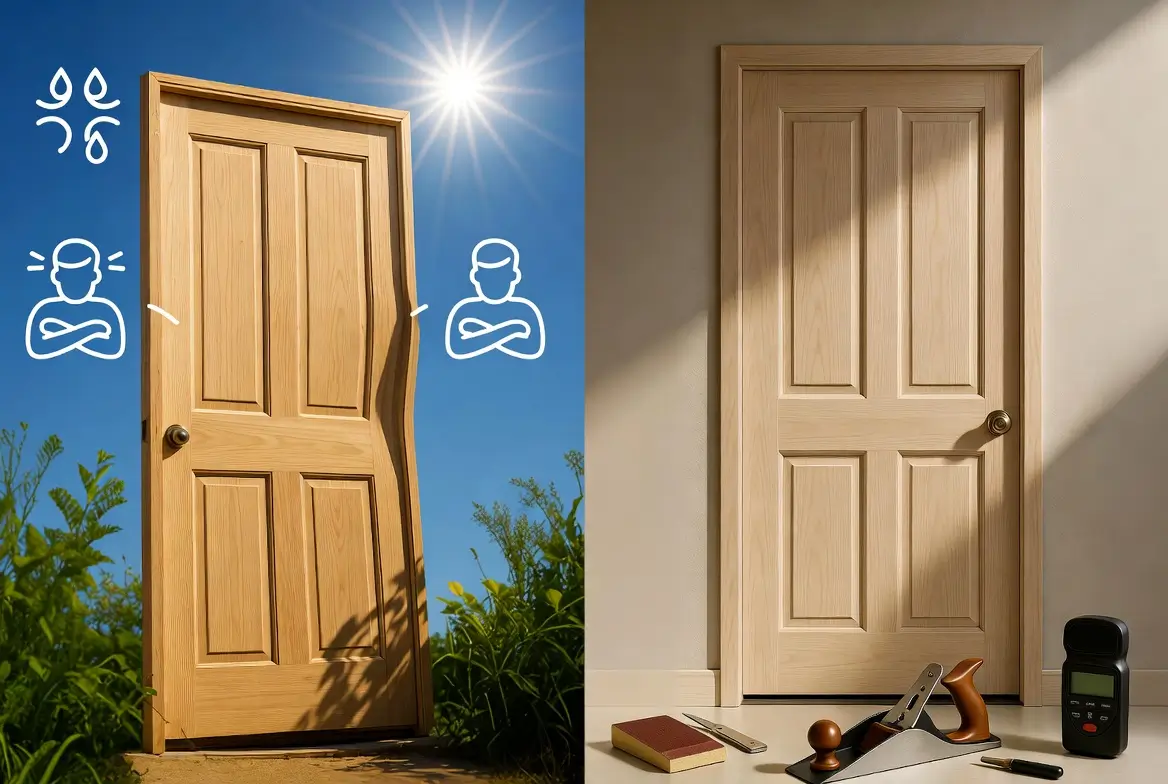 sticking door