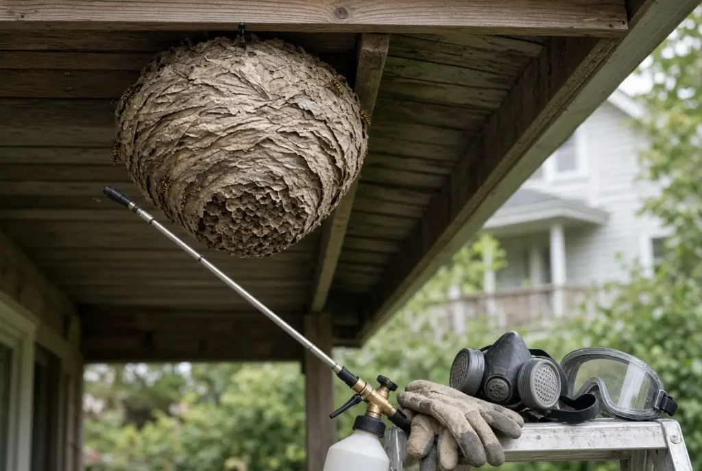 DIY Hornet Nest Removal